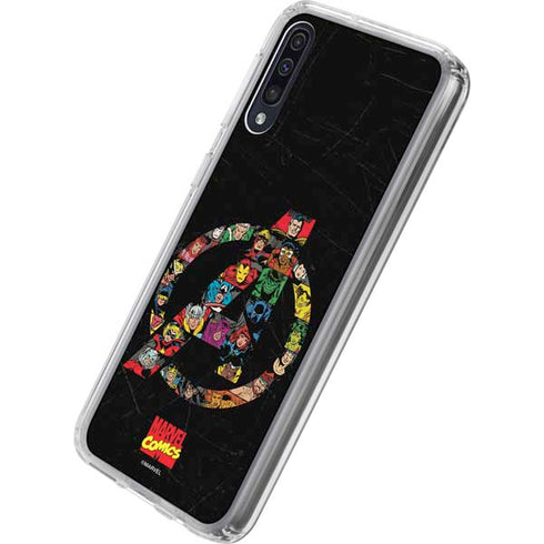 Marvel Classic Comics Avengers Logo Galaxy A50 Clear Case